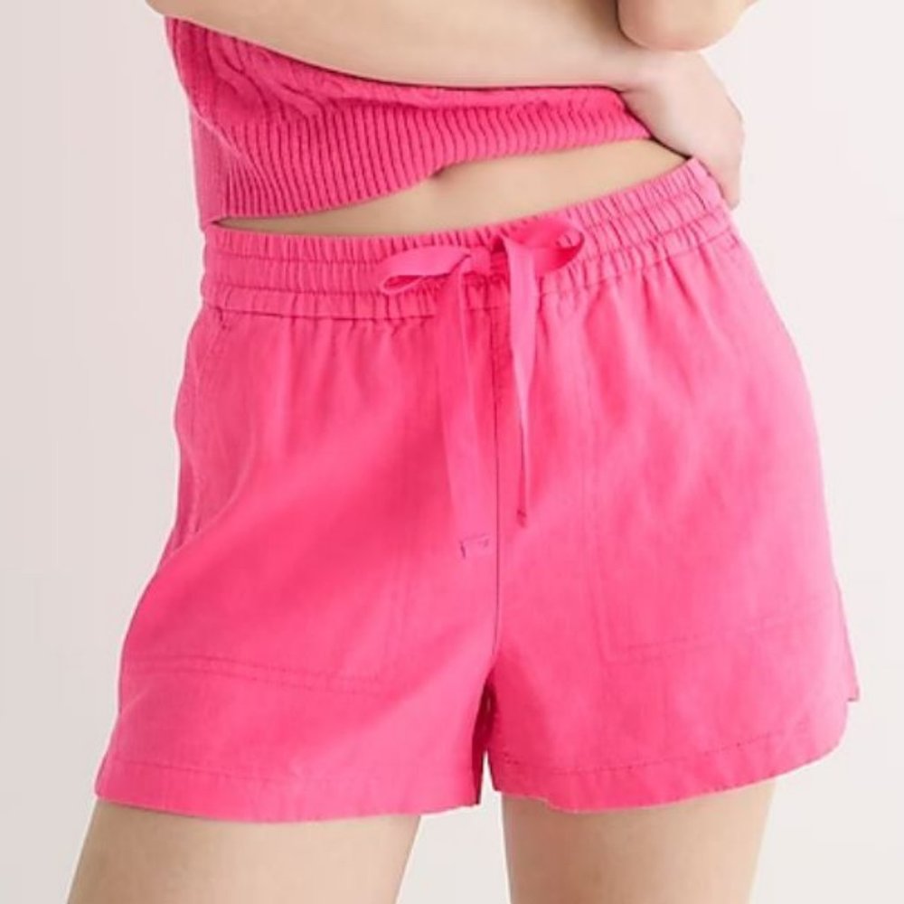 EUC J. Crew Linen Seaside Short - Apple Green